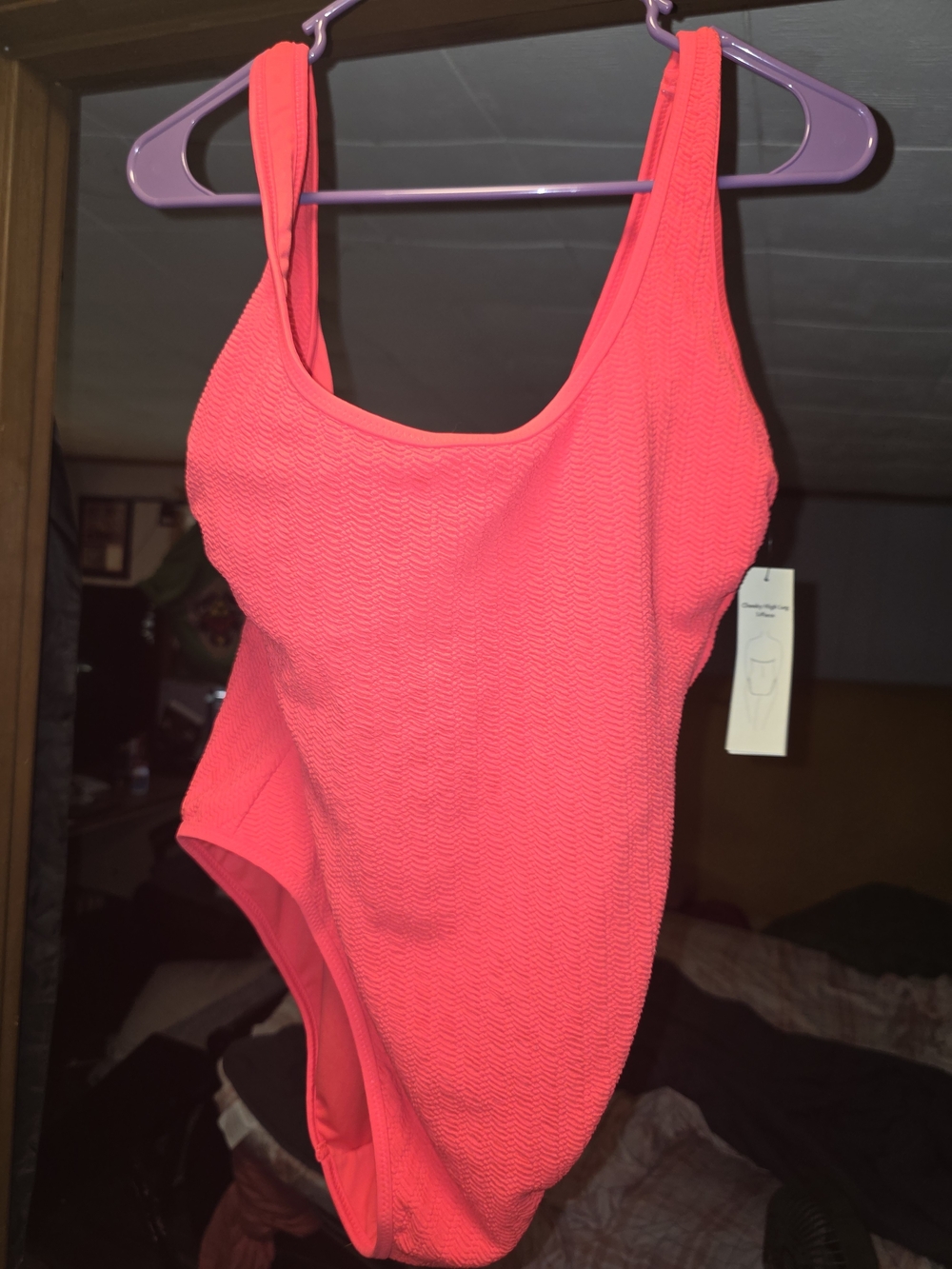 No Boundaries Bright Coral Pink One-Piece Swimsuit